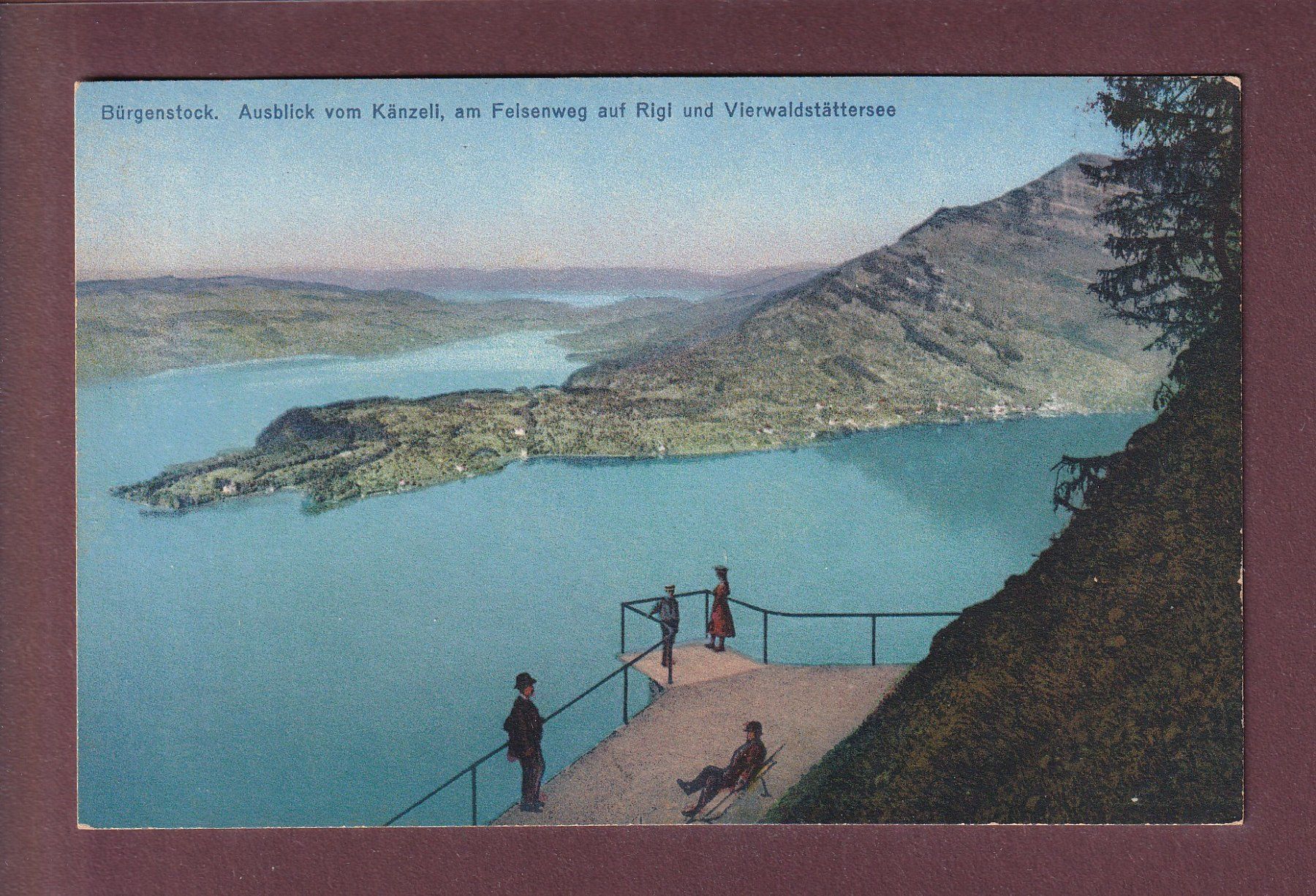 Cartoline postali: BÜRGENSTOCK - Ausblick vom Känzeli – Usato da Pully venduto da nicecards