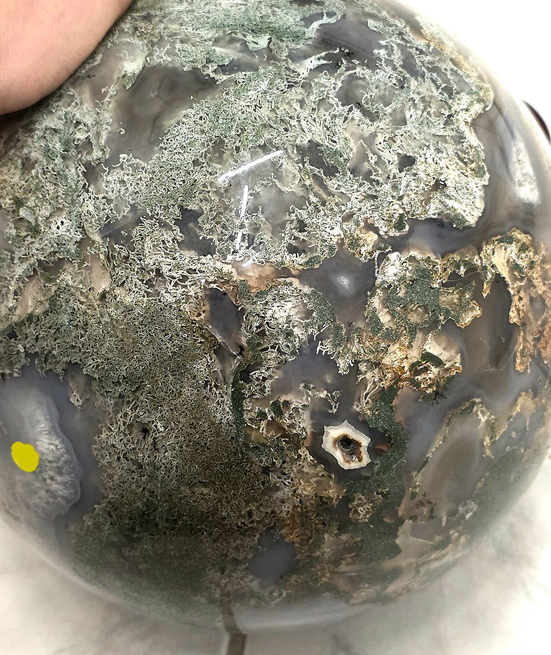 Minerali & Pietre curative: XL Moosachat Kugel mit Botryoidal Druse 7.8kg – Nuovo e nell'imballaggio originale da Matzingen venduto da Shay_Crystalz 3