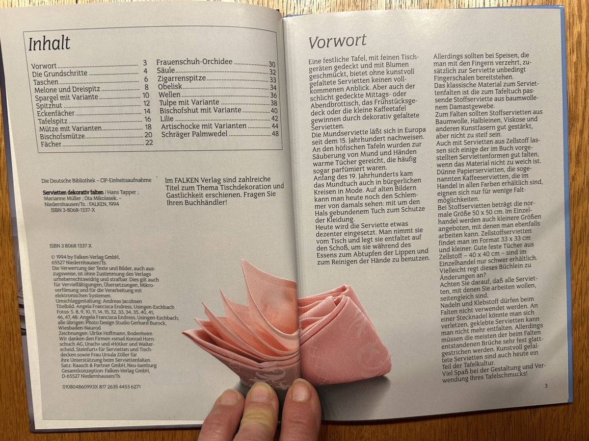Libri: Buch, Servietten dekorativ falten – Usato da Lengnau AG venduto da Mefari 1