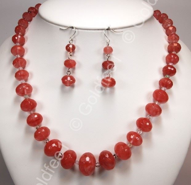 Ketten: Cherry Quartz Set ca. 50 cm – Neu und originalverpackt aus Oberglatt ZH von Goldfee1