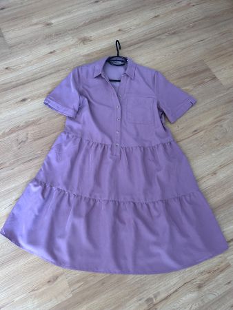 Kleid „Esprit“, kurzarm mauve, Grösse 38, sehr guter Zustand