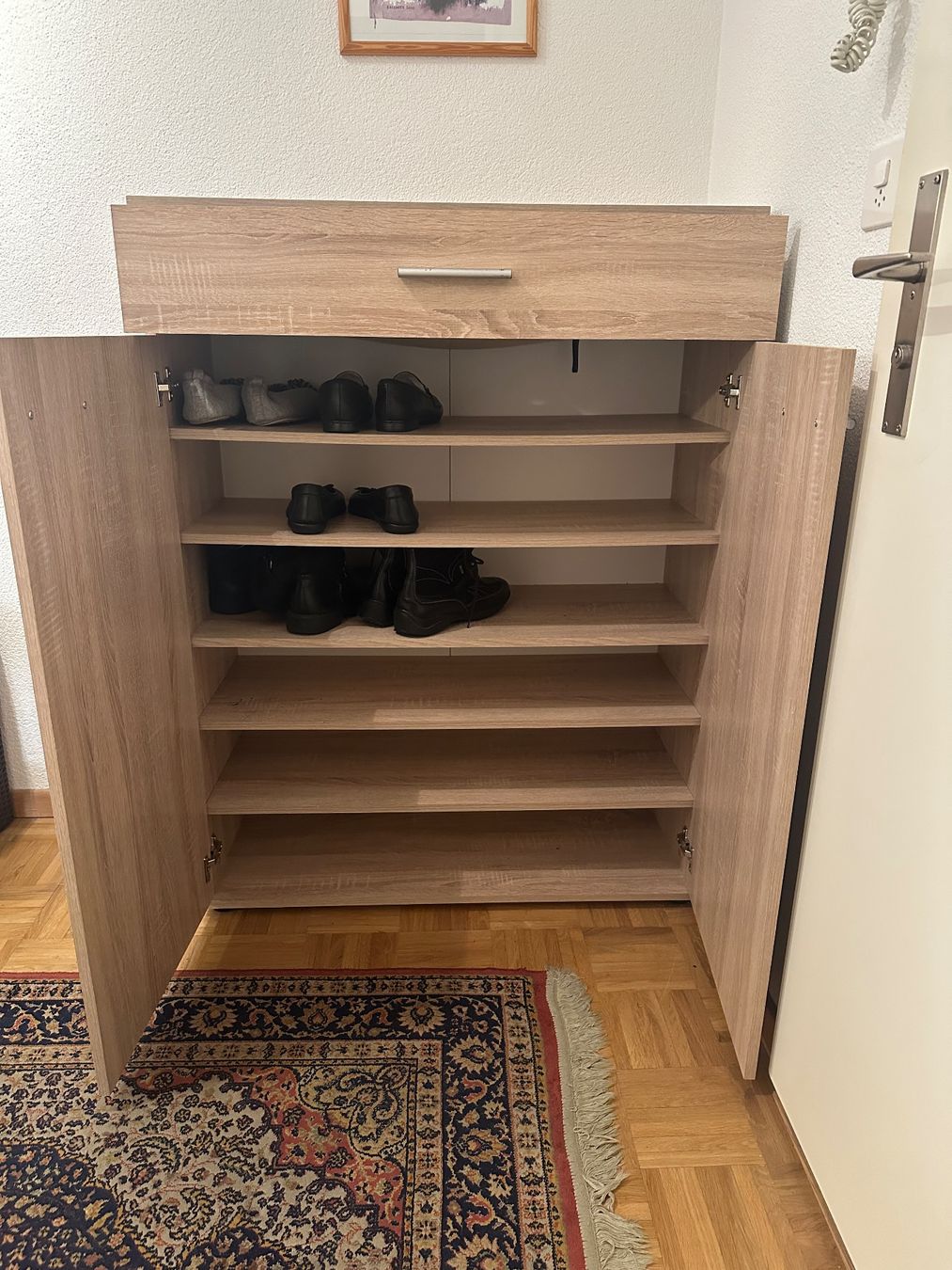 Cassettiere: Schuhschrank Eiche-Optik mit 1 Schublade & 6 Fächern – Usato da Belp venduto da Bruno7327 1