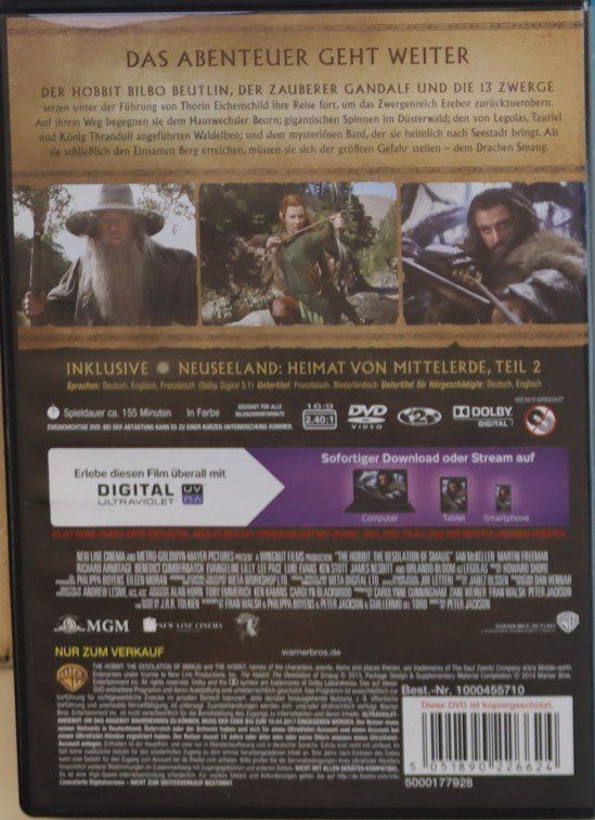 Tutti i DVDs: Der Hobbit Smaugs Einöde – Usato da Luzern venduto da CONTENTI 2