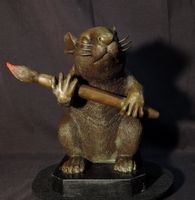 grosse Bronzeskulptur nach Banksy, Street Art
