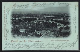 Mondschein-AK St. Margrethen, Blick vom 