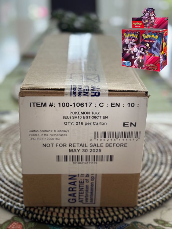 Magnetic Acrylic Display Case For Pokemon TCG Sealed Booster Box Case (Holds 6-Box Factory Case) - Clear Protector