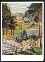 Lastkraftwagen der Reichsbahn im Dienste
