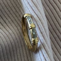 Diamant 18 Karat Gelb Gold Ring Gr. 53 / 54