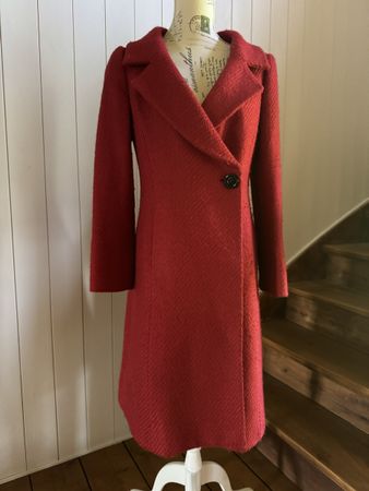 Mantel dunkelrot Massimo Dutti Gr. 38