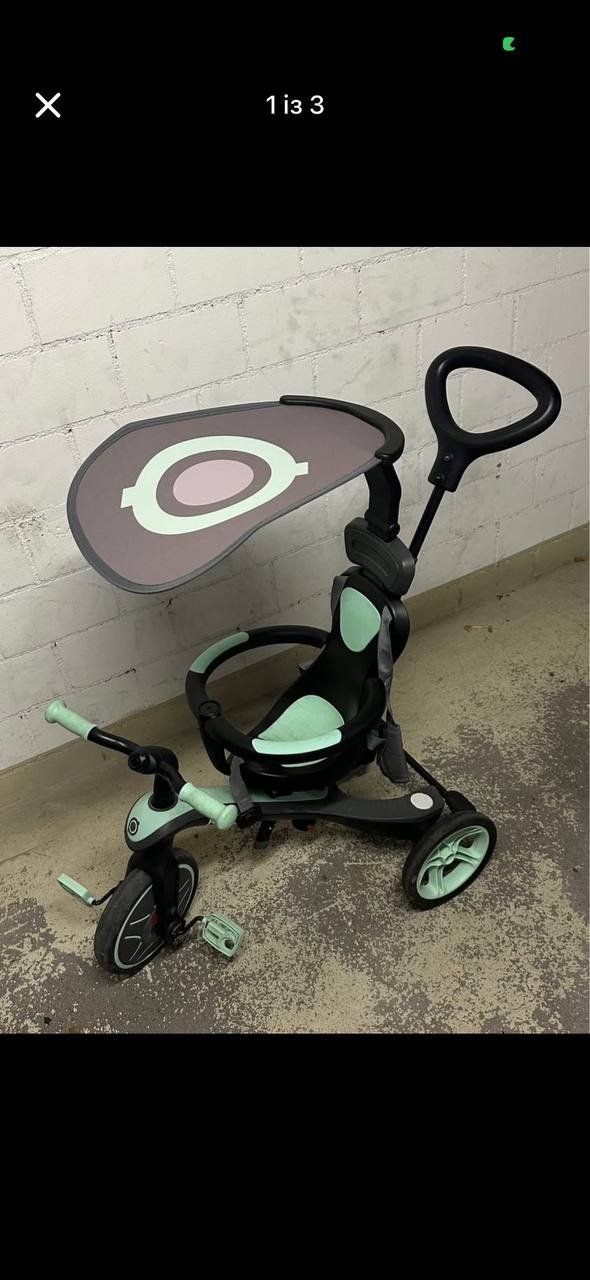 Vélos: Kinder-Dreirad mit Schubstange und Sonnendach – D'occasion à Lachen SZ par ser_tm85