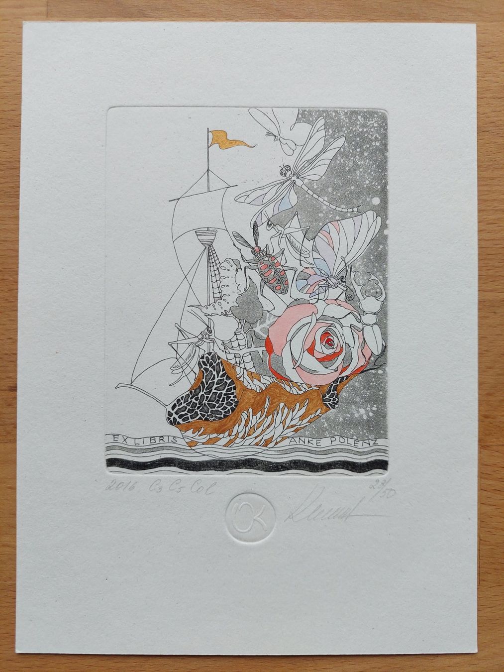 Dipinti: Exlibris Olga Keleynikova - Original Radierung signiert – Usato da Obfelden venduto da Exlibris-Art