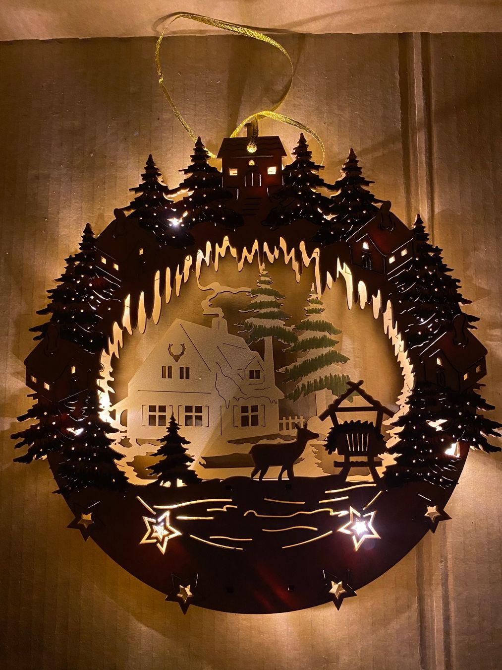 Tutte le decorazioni: Weihnachtskranz aus Holz mit LED – Nuovo (secondo la descrizione) da Eschlikon TG venduto da ArtRec 4