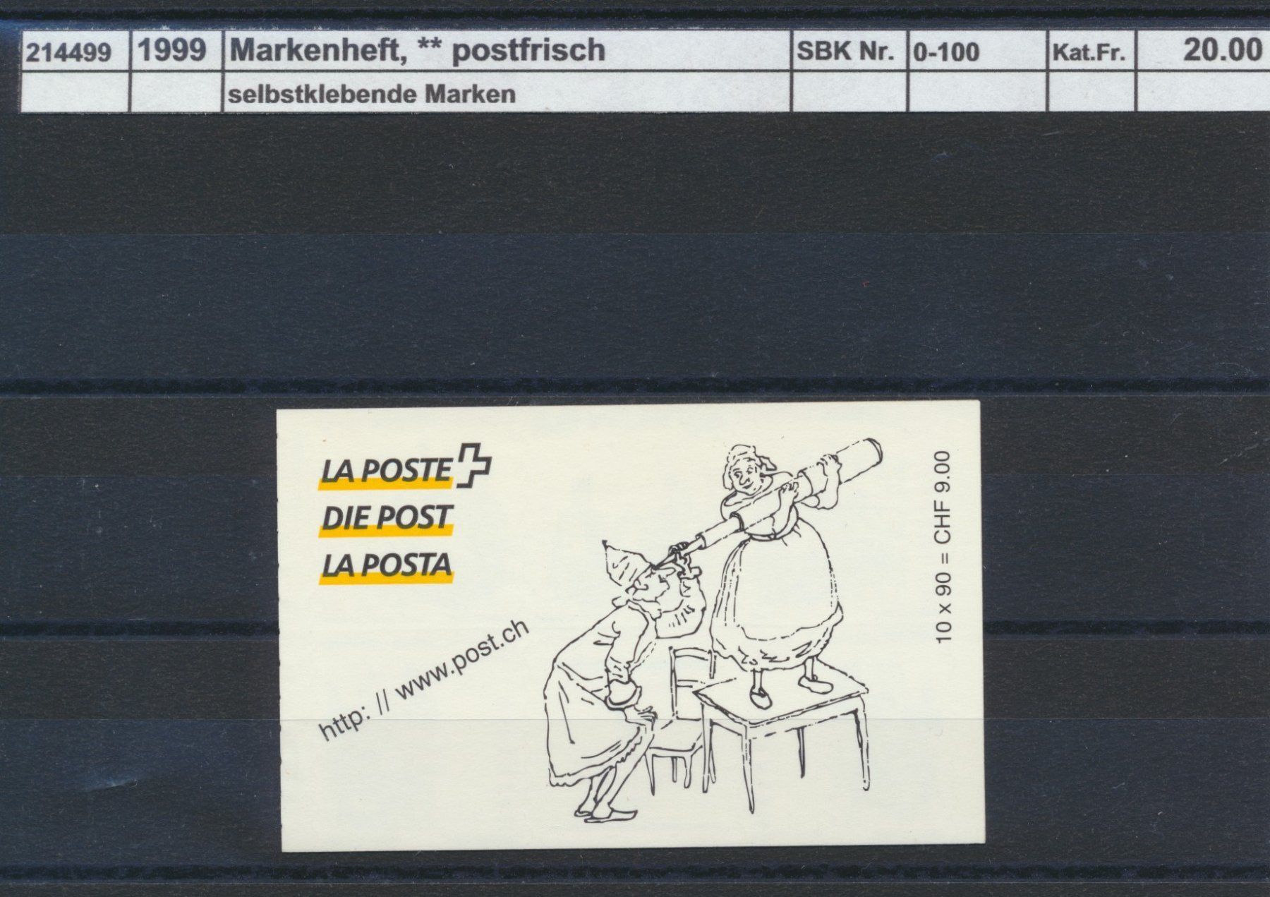Tous les timbres: 1999 Comics, Markenheftchen, ** postfrisch – Neuf (Voir description) à Winterthur par Zupogeru