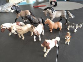Schleich Pferde Konvolut 10 Tiere guter Zustand