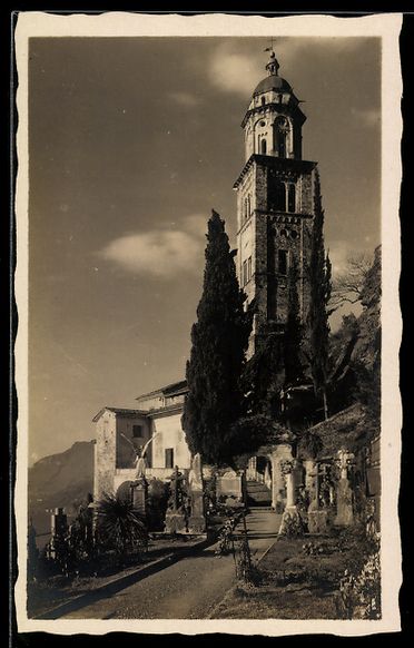 Cartes postales: AK Morcote, Chiesa e cimitero – D'occasion à Berlin par bartko-reher