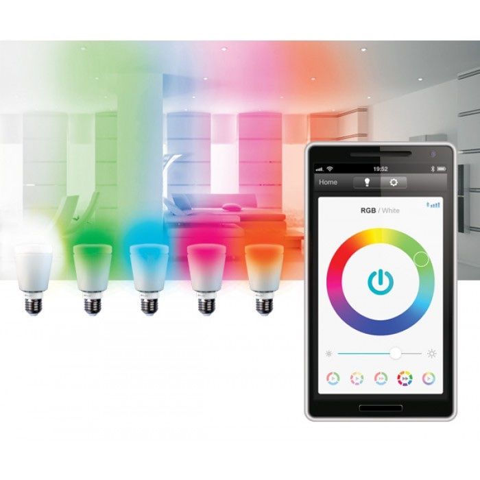 Lampade: Smarte Bluetooth LED Color Glühbirne Leuchtmittel E27 9W – Nuovo e nell'imballaggio originale da Schaffhausen venduto da Spezialist 5