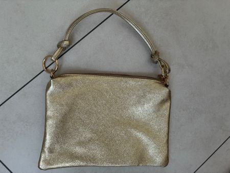 Neue Tasche Leder Made in Italy Farbe Gold