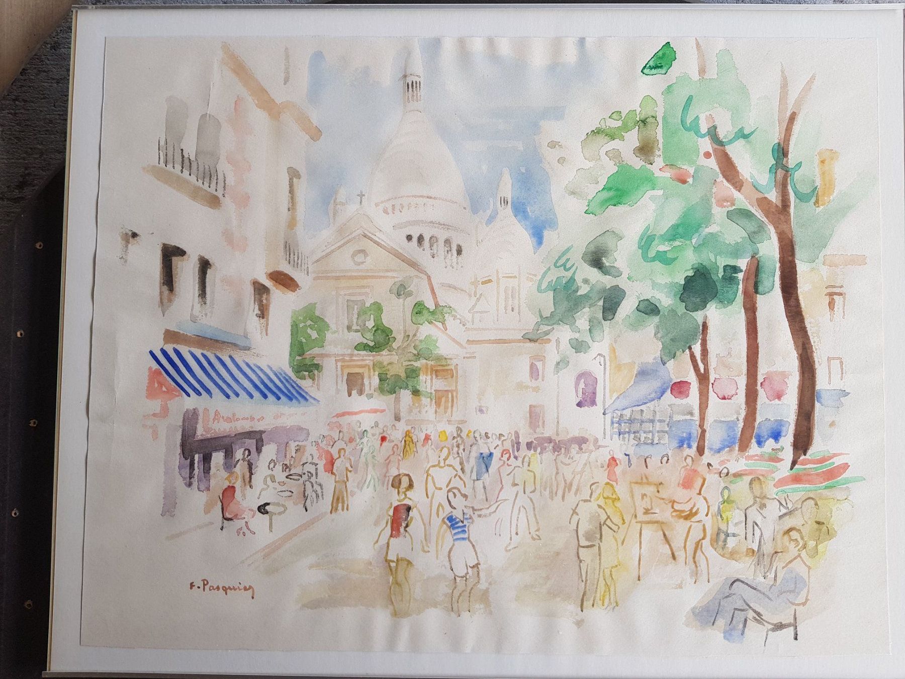 Dipinti: Gemälde Bild Aquarell Francis Pasquier 1901-1969 – Usato da Walterswil BE venduto da Lonitti 4