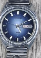 Seiko 5 Altus D/D Auto with blue dial.Oct 1972 37mm Case.