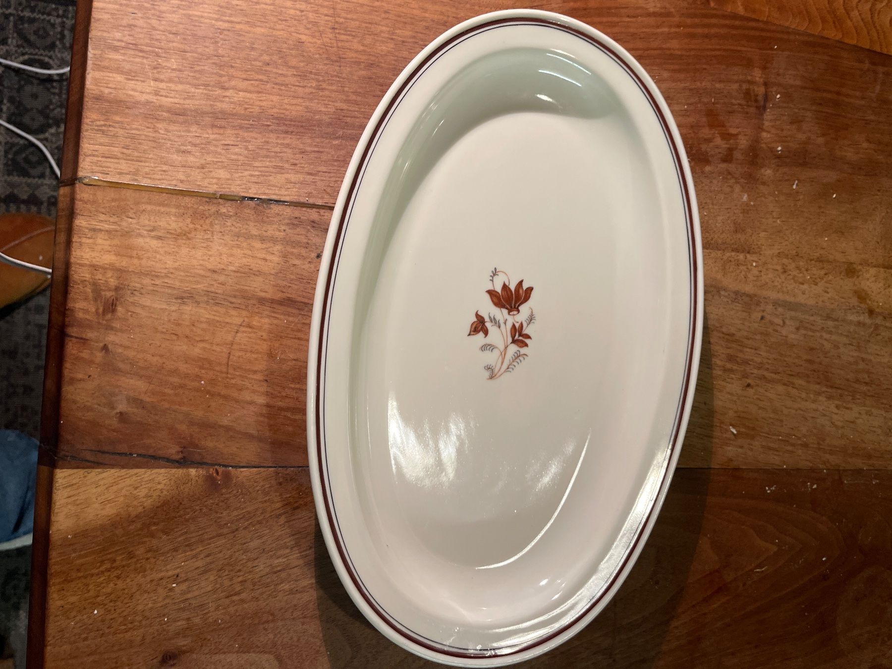 Servierplatten: flacher ovaler Servierteller, 33.5 cm, Langenthal 59 – Gebraucht aus Wila von Fritz-Wila
