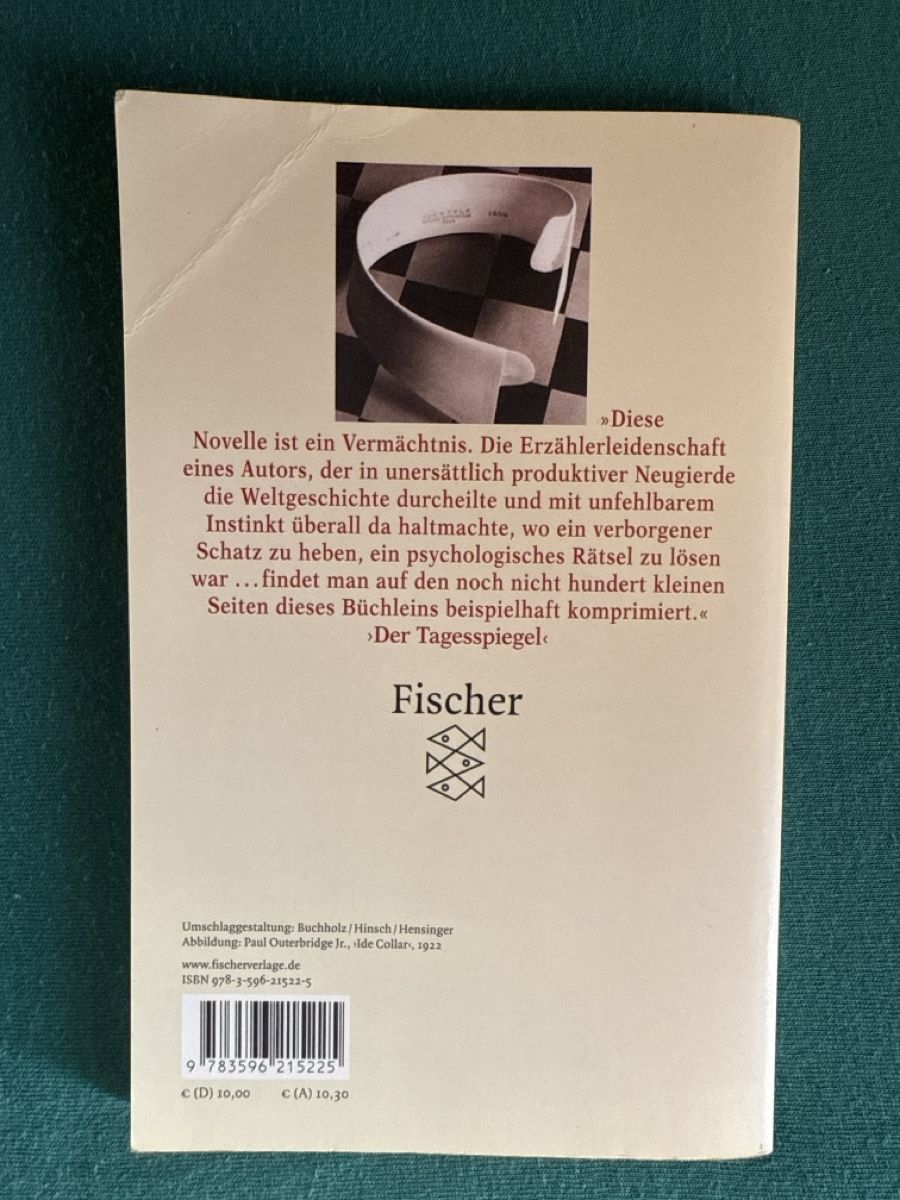 Bücher: Schachnovelle - Stefan Zweig – Gebraucht aus Widnau von Refik28 1
