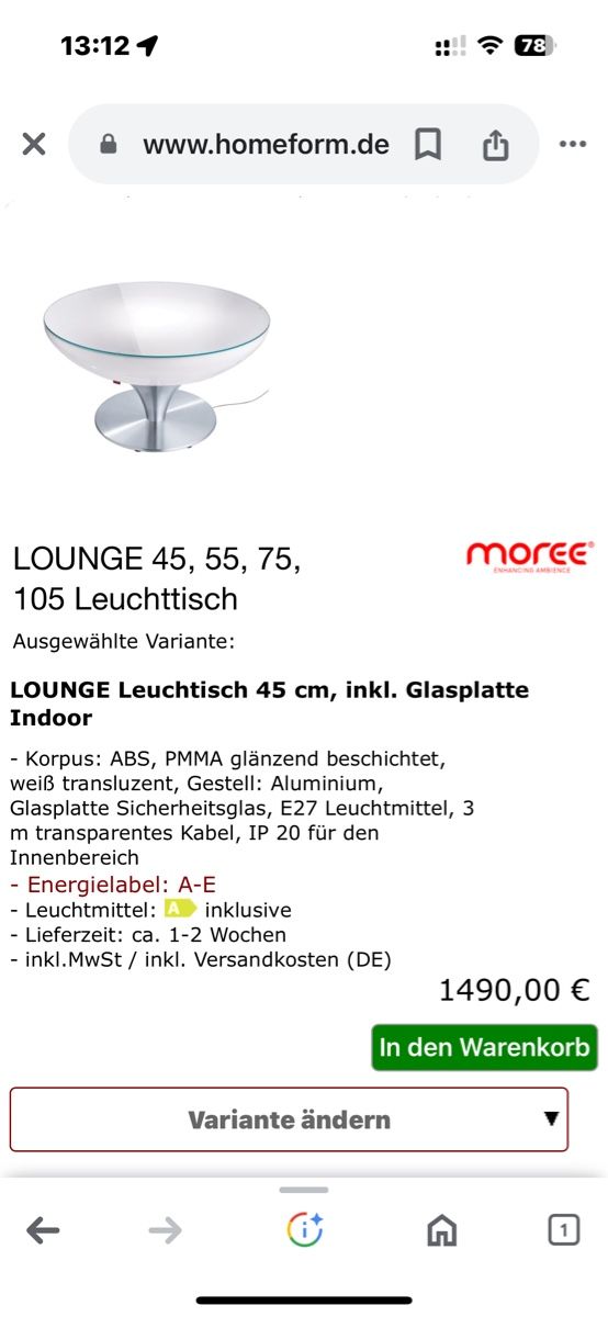 Tische: LOUNGE Leuchtisch inkl. Glasplatte Indoor – Gebraucht aus Lachen SZ von HelvetiaLuxury 2