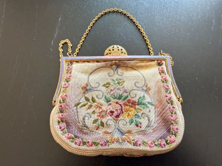 Vintage Handtasche/Täschli mit Blumenmuster, Top Zustand!