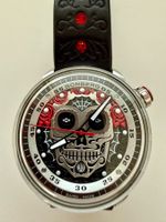 Bomberg Uhr Automatik Herren Skull Lederarmband neuwertig!