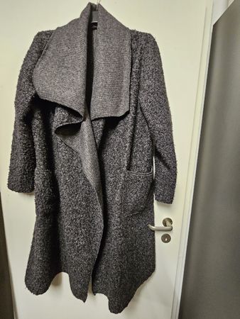 Manteau/Cape/d'hiver/Laine et Viscose/Gris Anthracite/T:L