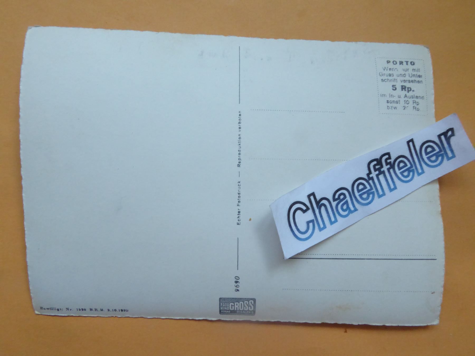 Cartoline postali: 9690 Gais App. – Nuovo (secondo la descrizione) da Zürich venduto da Chaeffeler 1