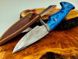 Top 1A Damast Messer Knife echter Faltenstahl handgeschlagen