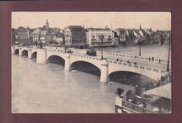 BASEL - Mittlere Rheinbrücke - Tram - 1908