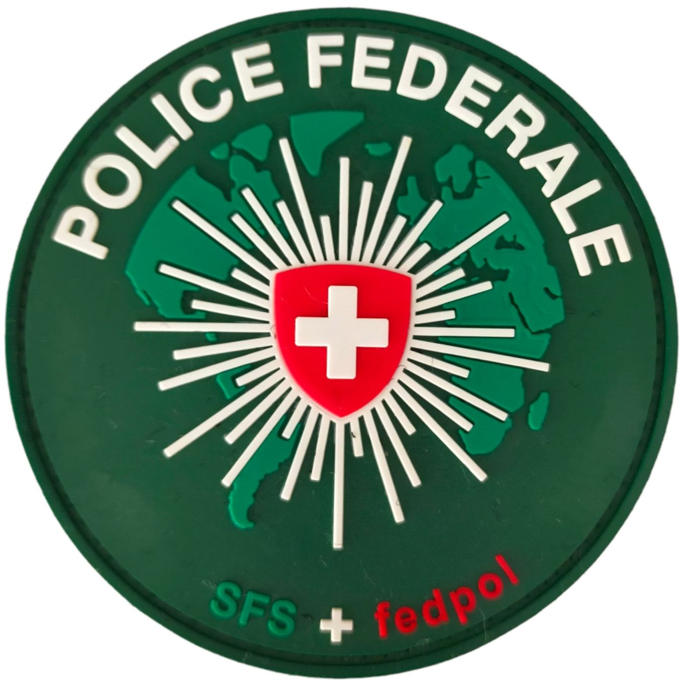 Swiss Plaquettes & Badges: Polizei Federale Patch SFS + fedpol mit Klett. – Neuf avec emballage d'origine à Emmenbrücke par F.ingl-1947