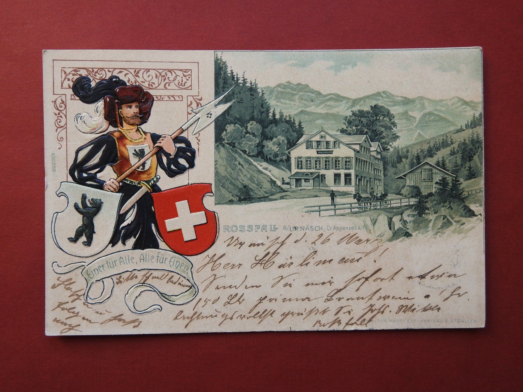 Cartoline postali: Rossfall bei Urnäsch ! – Usato da Rain venduto da 999-800-K