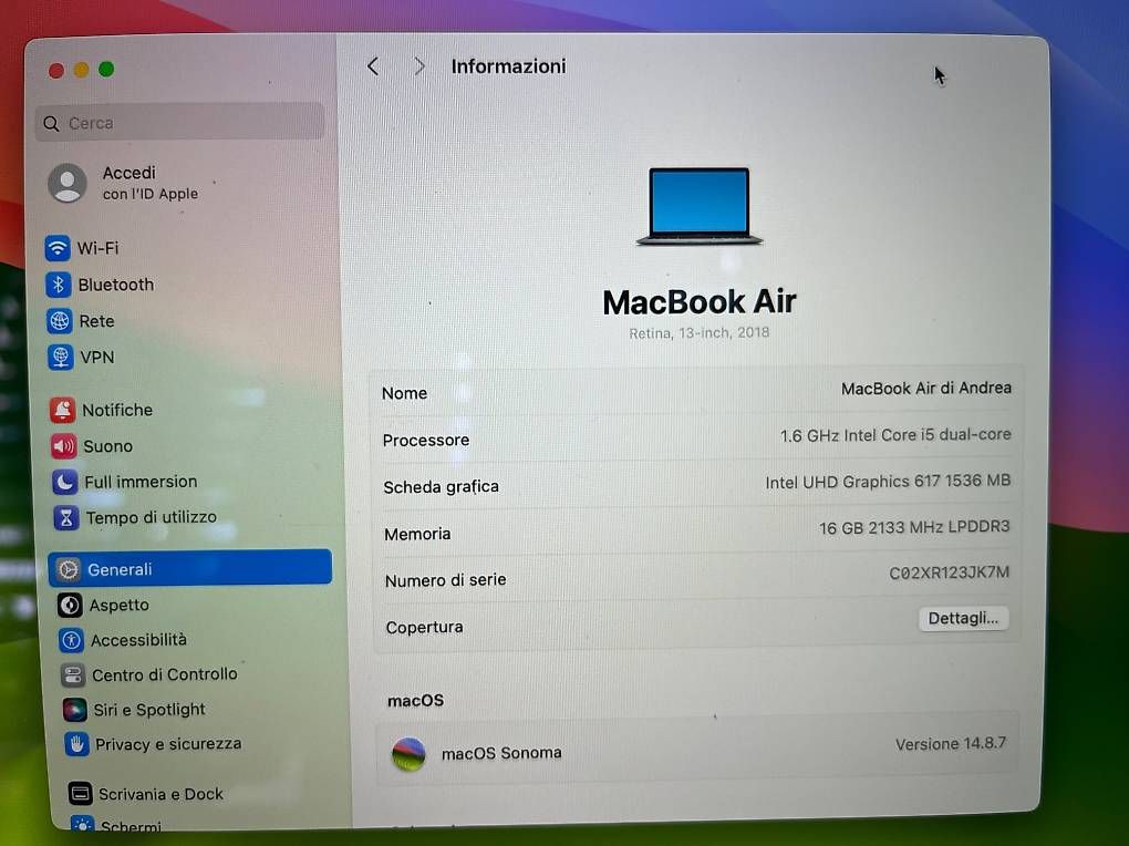Notebook: MacBook Air Retina 2018 – Usato da Oberwil BL venduto da AGALLI1972 4