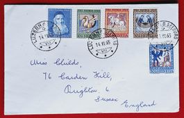 PRO PATRIA SATZBRIEF 123 HOTEL SEEBURG LUZERN ENGLAND 1965