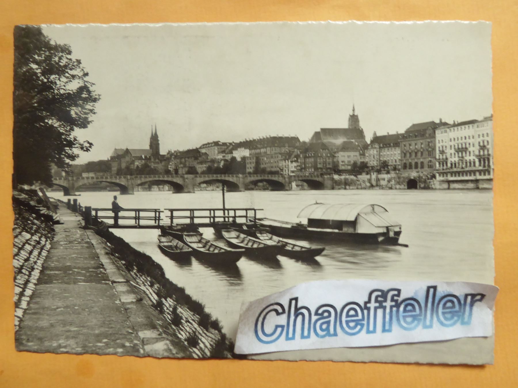 Ansichtskarten: 174 Basel.  Mittlere Rheinbrücke mit – Neu (gemäss Beschreibung) aus Zürich von Chaeffeler