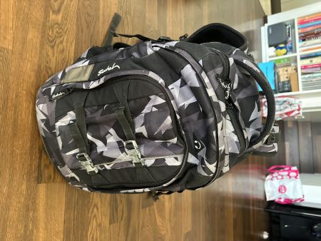 Rucksack Satch Tarnmuster sehr gut erhalten 48 Zeichen