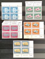 1961  / Pro Patria Mineralien Viererblock **
