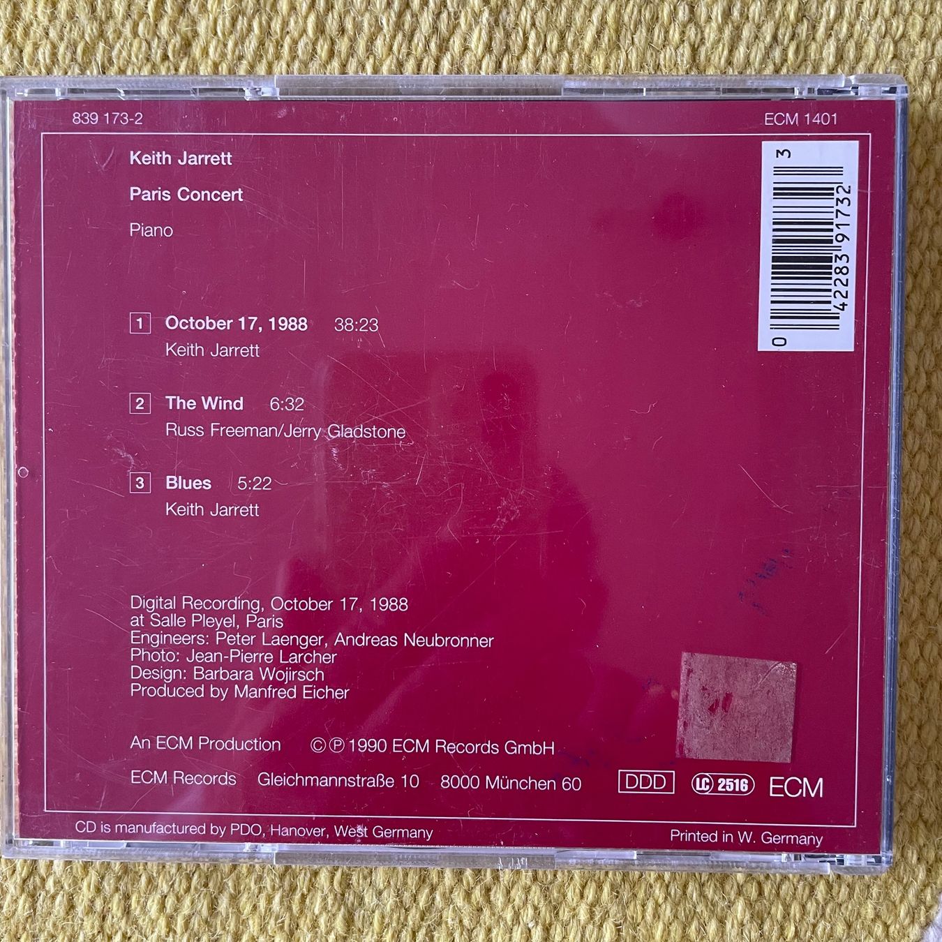 CD: KEITH JARRETT-PARIS CONCERT – Usato da Rorschacherberg venduto da CD-Roli 1