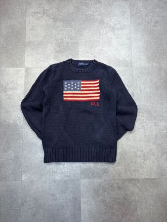 Ralph Lauren America Flag Vintage Sweater – Grösse S