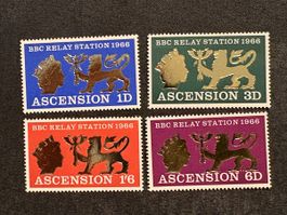 4 timbres Ascension 1D, 3D, 1'6, 6D 1966