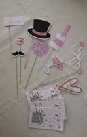Hochzeitsdeko Set Photobooth und 3 Tüten für Teelichter, neu