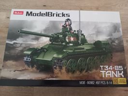 Sluban Modelbricks T34-85 Panzer, 497 Teile,lego kompatibel