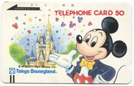 Micky Maus - seltene Disney Balken Telefonkarte aus Japan