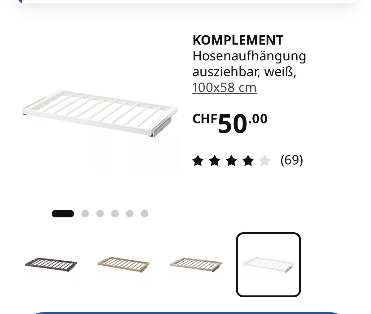 Ikea Appendiabiti: Pax Ikea Hosenaufhänger – Usato da Schlieren venduto da daf_cw5k
