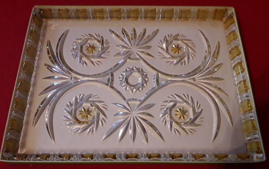Piatti di portata: plat en cristal rectangulaire – Usato da Chatillon venduto da hidy