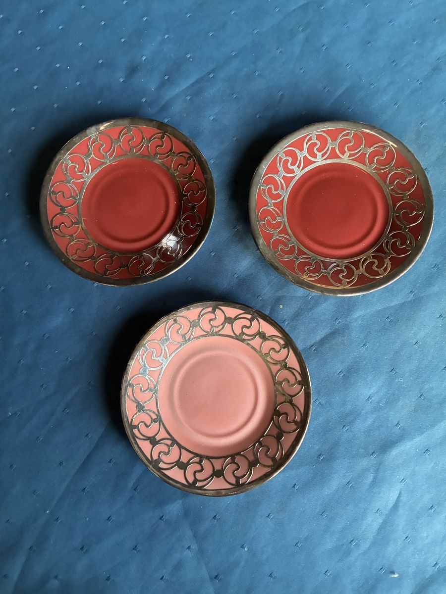 Rosenthal Tassen: Rosenthal - 3 Moccatassen mit Silberauflage – Gebraucht aus Dornach von Rosengarten 3