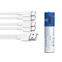 Schnell Lade Akkus 4 Stk mit USB Kabel einfach aufladen! TOP