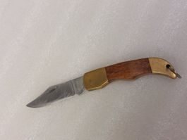 Stainless steel and wood pocket knife